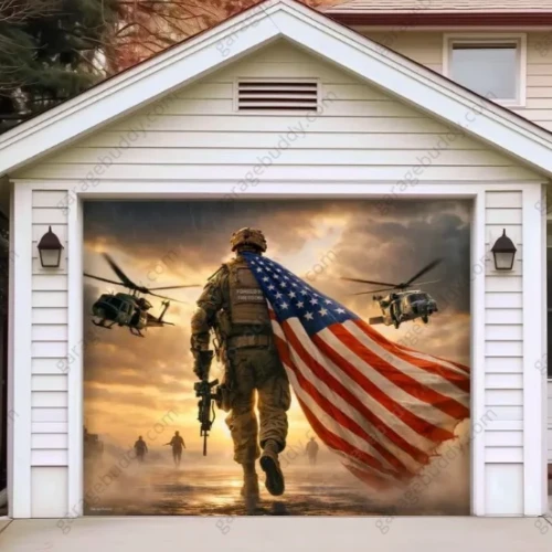 Forged in Freedom Patriotic Garage Door Cover